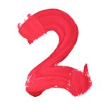 Zahl 2 farbe rot
